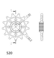 Supersprox Ritzel 520 - 12Z CST-1905:12