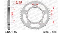 DC AFAM Stahl-Kettenrad 428 - 45Z (Silber) 44201-45| ID...