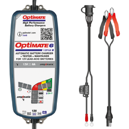 Optimate Batterieladegerät 6 Ampmatic 9-stufig, 12V, 6A STD/AGM/Gel