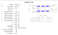 DC AFAM O-Ringkette A420MO/088C Kette offen mit Clipschloss