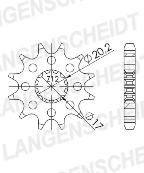 Supersprox Ritzel 520 - 13Z CST-822:13|feinverzahnt 17,0/20,0