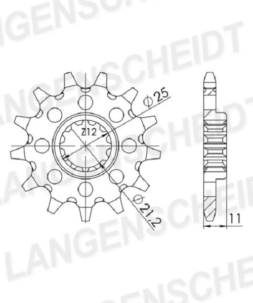 Supersprox Ritzel 520 - 13Z CST-824:13|feinverzahnt 21,0/25,0