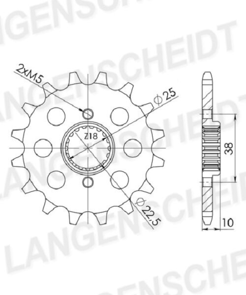 Supersprox Ritzel 520 - 15Z CST-403:15|feinverzahnt 22,5/25,0