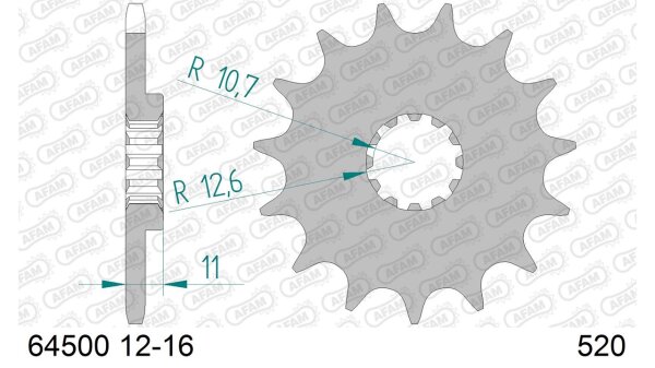 DC AFAM Ritzel 520 - 15Z 64500-15