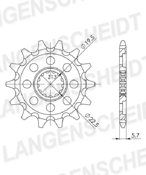 Supersprox Ritzel 520 - 13Z CST-825:13|feinverzahnt 19,5/22,5