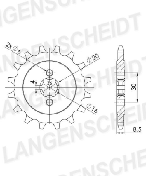 Supersprox Ritzel 520 - 12Z CST-1910:12|grobverzahnt 16,0/20,0