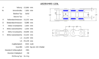 DC AFAM Xs-Ringkette A525XMR3/108N Kette offen mit Hohlnietschloss