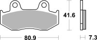 SBS Scooterbelag 104HF (Satz pro Scheibe) Street Ceramic