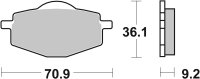 SBS Scooterbelag 107HF (Satz pro Scheibe) Street Ceramic