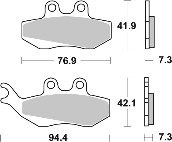 SBS Scooterbelag 120HM (Satz pro Scheibe) Street Ceramic