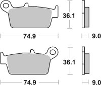 SBS Scooterbelag 121HM (Satz pro Scheibe) Street Ceramic