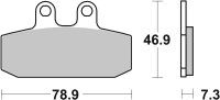 SBS Scooterbelag 108CT (Satz pro Scheibe) Carbon Tech