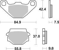 SBS Scooterbelag 135HM (Satz pro Scheibe) Street Ceramic