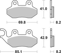 SBS Scooterbelag 140HF (Satz pro Scheibe) Street Ceramic