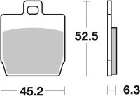 SBS Scooterbelag 145HF (Satz pro Scheibe) Street Ceramic