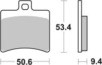 SBS Scooterbelag 152CT (Satz pro Scheibe) Carbon Tech