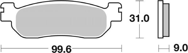 SBS Scooterbelag 155CT (Satz pro Scheibe) Carbon Tech