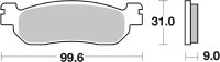 SBS Scooterbelag 155CT (Satz pro Scheibe) Carbon Tech