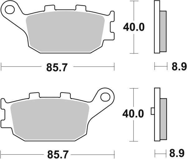 SBS Scooterbelag 158HF (Satz pro Scheibe) Street Ceramic