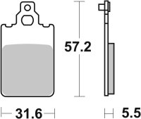 SBS Scooterbelag 109HF (Satz pro Scheibe) Street Ceramic