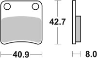 SBS Scooterbelag 115HF (Satz pro Scheibe) Street Ceramic