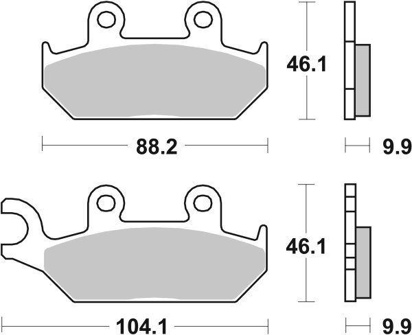 SBS Scooterbelag 137HF (Satz pro Scheibe) Street Ceramic