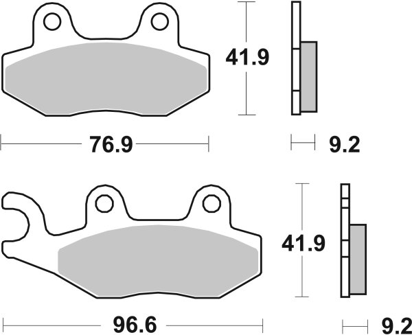 SBS Scooterbelag 163HF (Satz pro Scheibe) Street Ceramic