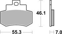 SBS Scooterbelag 172CT (Satz pro Scheibe) Carbon Tech