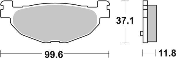 SBS Scooterbelag 185CT (Satz pro Scheibe) Carbon Tech