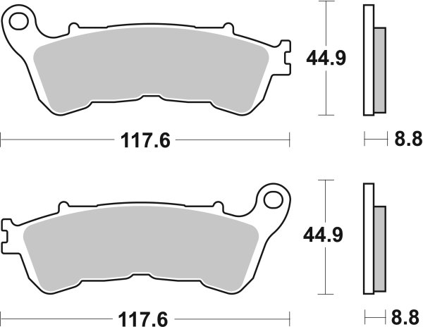 SBS Scooterbelag 192HF (Satz pro Scheibe) Street Ceramic