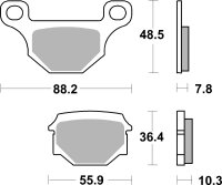 SBS Scooterbelag 203HF (Satz pro Scheibe) Street Ceramic