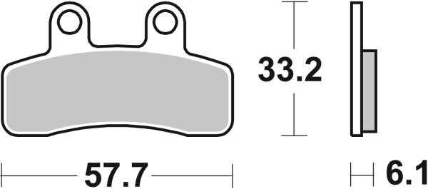 SBS Scooterbelag 211CT (Satz pro Scheibe) Carbon Tech