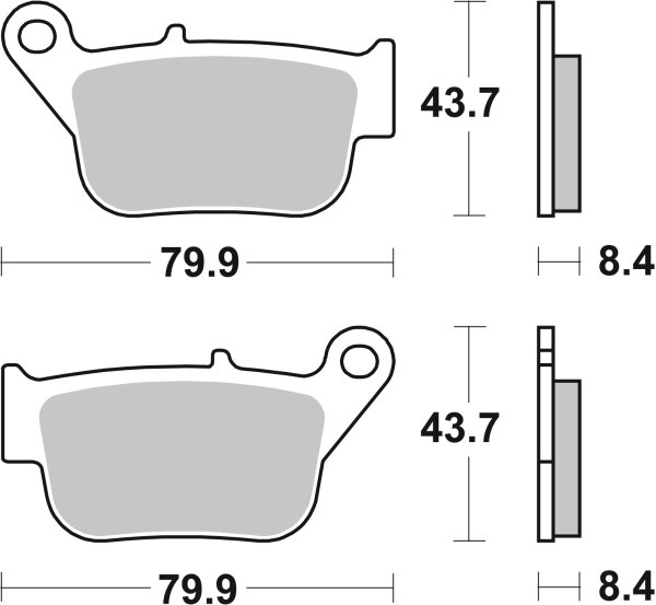 SBS Scooterbelag 221CT (Satz pro Scheibe) Carbon Tech