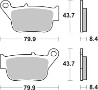 SBS Scooterbelag 221CT (Satz pro Scheibe) Carbon Tech