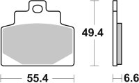 SBS Scooterbelag 224HF (Satz pro Scheibe) Street Ceramic