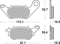 SBS Scooterbelag 230HF (Satz pro Scheibe) Street Ceramic