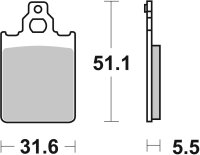 SBS Scooterbelag 117HF (Satz pro Scheibe) Street Ceramic