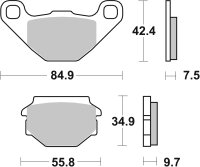 SBS Scooterbelag 118HF (Satz pro Scheibe) Street Ceramic