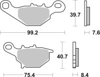 SBS Scooterbelag 122HF (Satz pro Scheibe) Street Ceramic