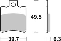 SBS Scooterbelag 123HF (Satz pro Scheibe) Street Ceramic