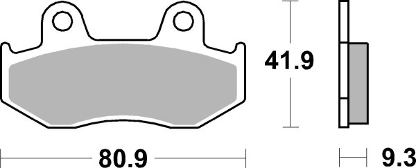 SBS Scooterbelag 125HM (Satz pro Scheibe) Street Ceramic