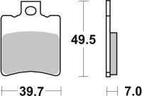 SBS Scooterbelag 143HF (Satz pro Scheibe) Street Ceramic