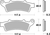 SBS Scooterbelag 159HF (Satz pro Scheibe) Street Ceramic