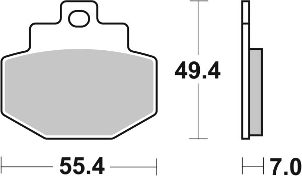 SBS Scooterbelag 166MS (Satz pro Scheibe) Maxi Sinter