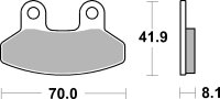 SBS Scooterbelag 178HF (Satz pro Scheibe) Street Ceramic