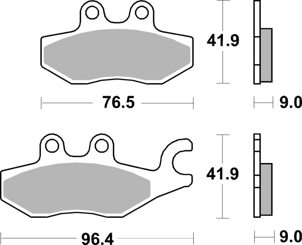 SBS Scooterbelag 187HF (Satz pro Scheibe) Street Ceramic