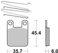 SBS Scooterbelag 188HF (Satz pro Scheibe) Street Ceramic