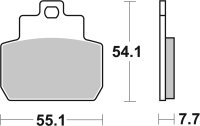 SBS Scooterbelag 191CT (Satz pro Scheibe) Carbon Tech