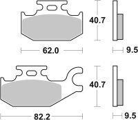 SBS Scooterbelag 196HF (Satz pro Scheibe) Street Ceramic