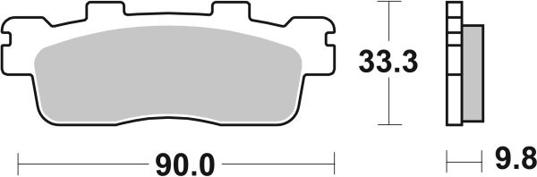 SBS Scooterbelag 204CT (Satz pro Scheibe) Carbon Tech